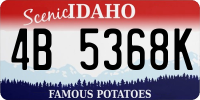 ID license plate 4B5368K