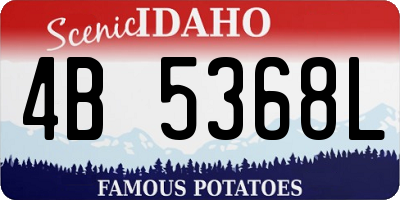 ID license plate 4B5368L