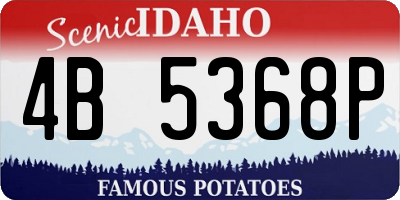 ID license plate 4B5368P