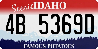 ID license plate 4B5369D