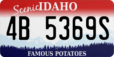 ID license plate 4B5369S