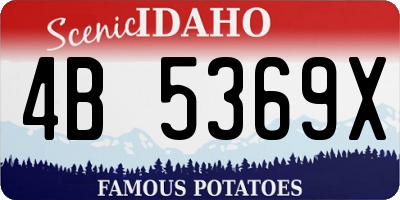 ID license plate 4B5369X