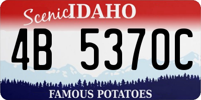 ID license plate 4B5370C