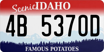 ID license plate 4B5370D