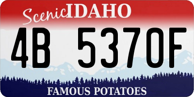 ID license plate 4B5370F
