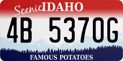 ID license plate 4B5370G