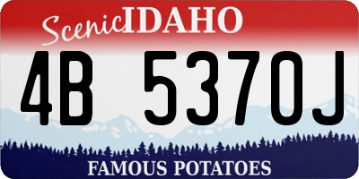 ID license plate 4B5370J