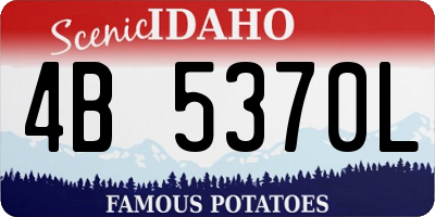 ID license plate 4B5370L
