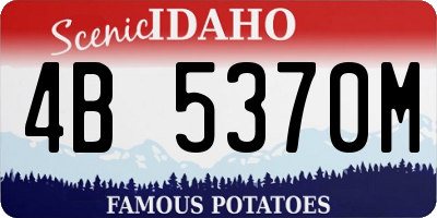 ID license plate 4B5370M