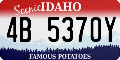 ID license plate 4B5370Y