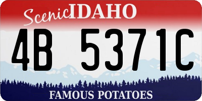 ID license plate 4B5371C