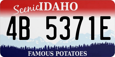 ID license plate 4B5371E