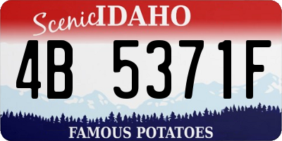 ID license plate 4B5371F