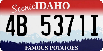 ID license plate 4B5371I