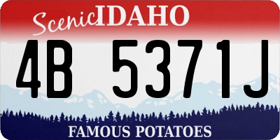 ID license plate 4B5371J