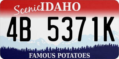 ID license plate 4B5371K