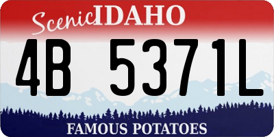 ID license plate 4B5371L