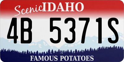 ID license plate 4B5371S