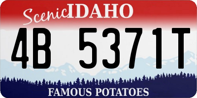 ID license plate 4B5371T