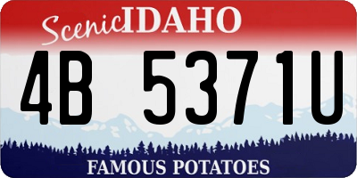 ID license plate 4B5371U