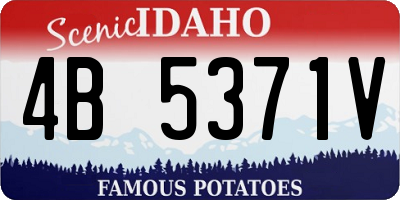 ID license plate 4B5371V