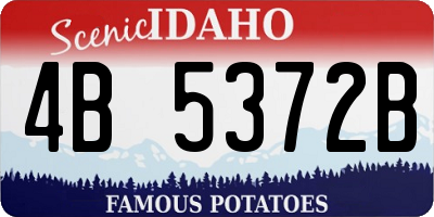 ID license plate 4B5372B