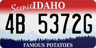 ID license plate 4B5372G