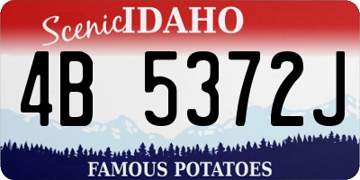 ID license plate 4B5372J