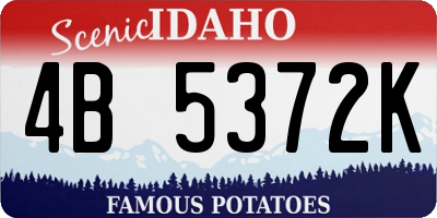 ID license plate 4B5372K