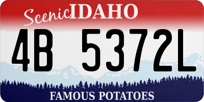 ID license plate 4B5372L