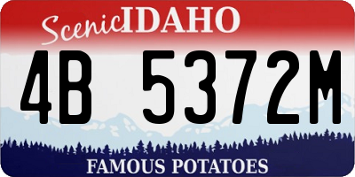 ID license plate 4B5372M