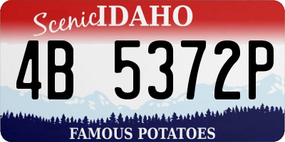 ID license plate 4B5372P
