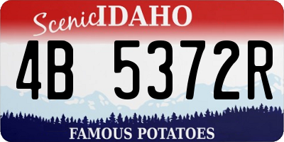 ID license plate 4B5372R
