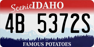 ID license plate 4B5372S