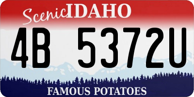 ID license plate 4B5372U