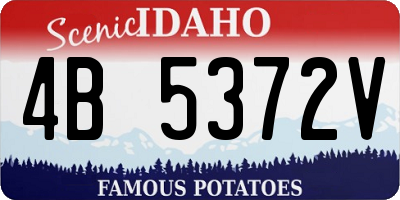 ID license plate 4B5372V