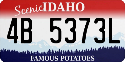 ID license plate 4B5373L