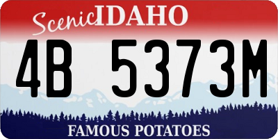 ID license plate 4B5373M