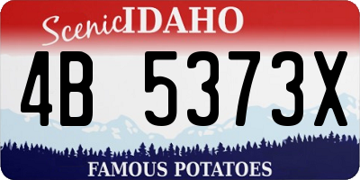ID license plate 4B5373X