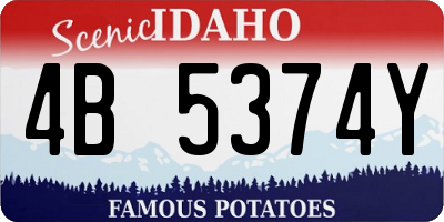 ID license plate 4B5374Y