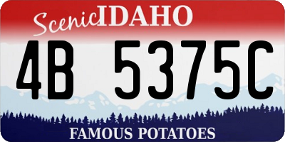 ID license plate 4B5375C