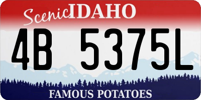 ID license plate 4B5375L