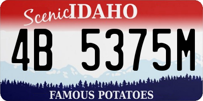 ID license plate 4B5375M
