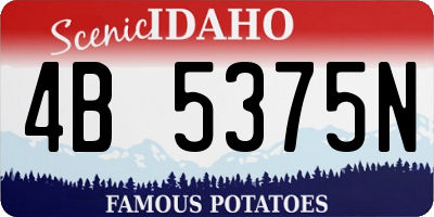 ID license plate 4B5375N