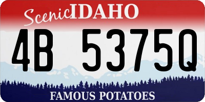 ID license plate 4B5375Q