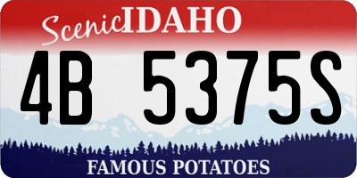 ID license plate 4B5375S