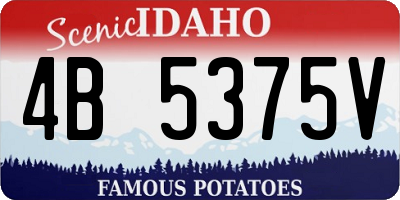 ID license plate 4B5375V