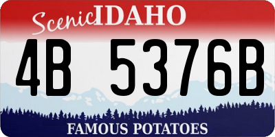ID license plate 4B5376B