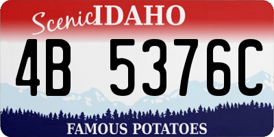 ID license plate 4B5376C