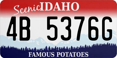 ID license plate 4B5376G